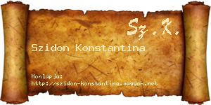 Szidon Konstantina névjegykártya
